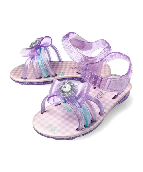 Детские сандалии с блестками Kids Foret лавандовые