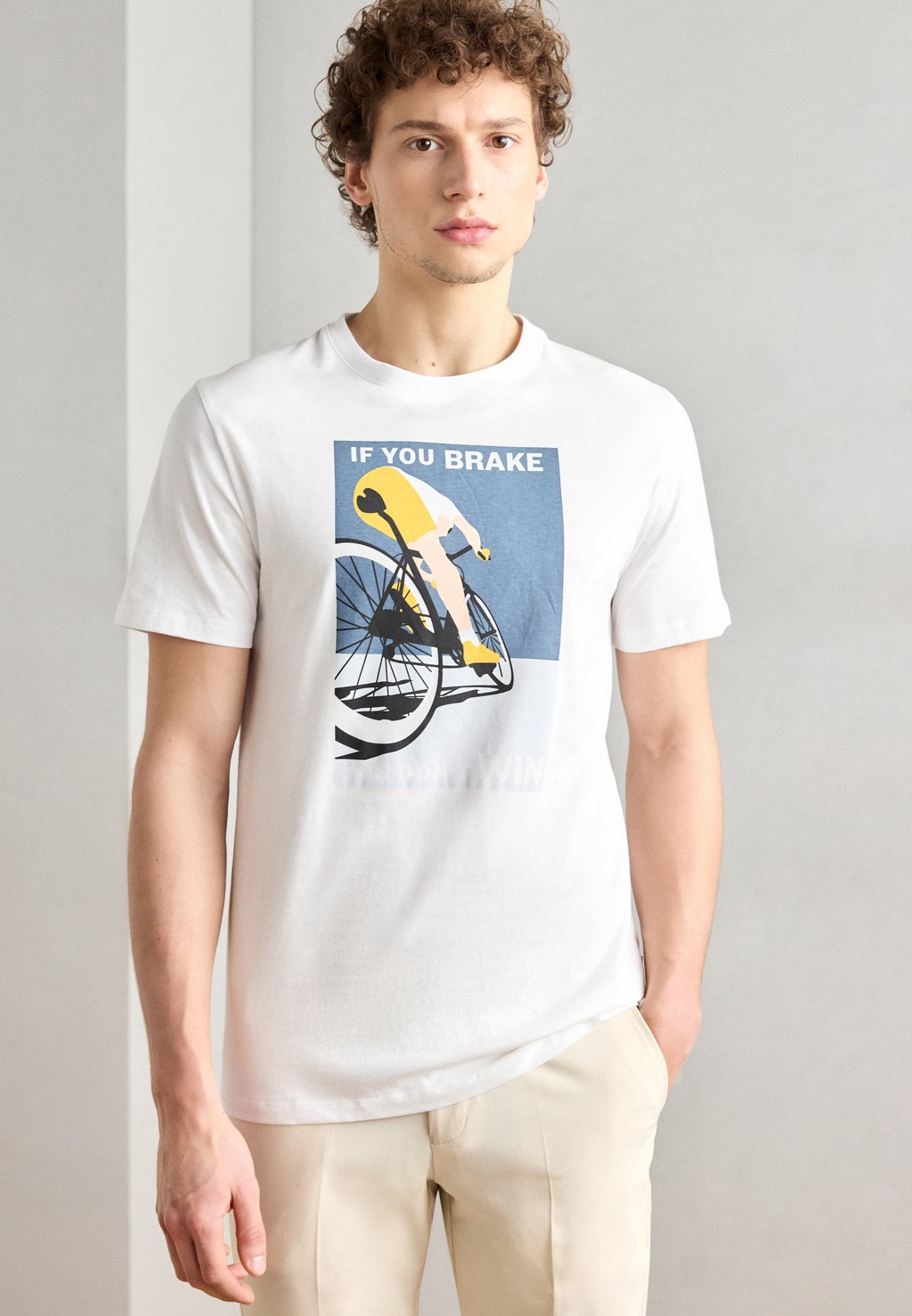 

Футболка с принтом CYCLING TEE Lindbergh, синий