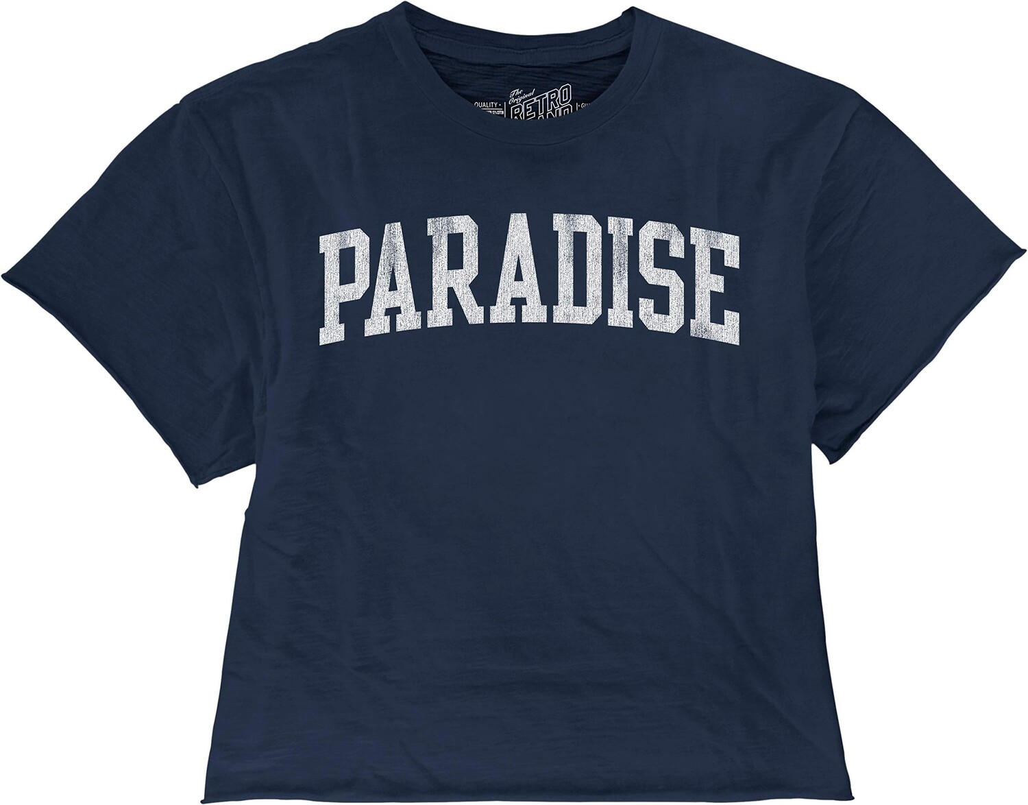 

Футболка The Original Retro Brand Kids Paradise Raw Edge Slub Slightly Cropped Tee, темно-синий