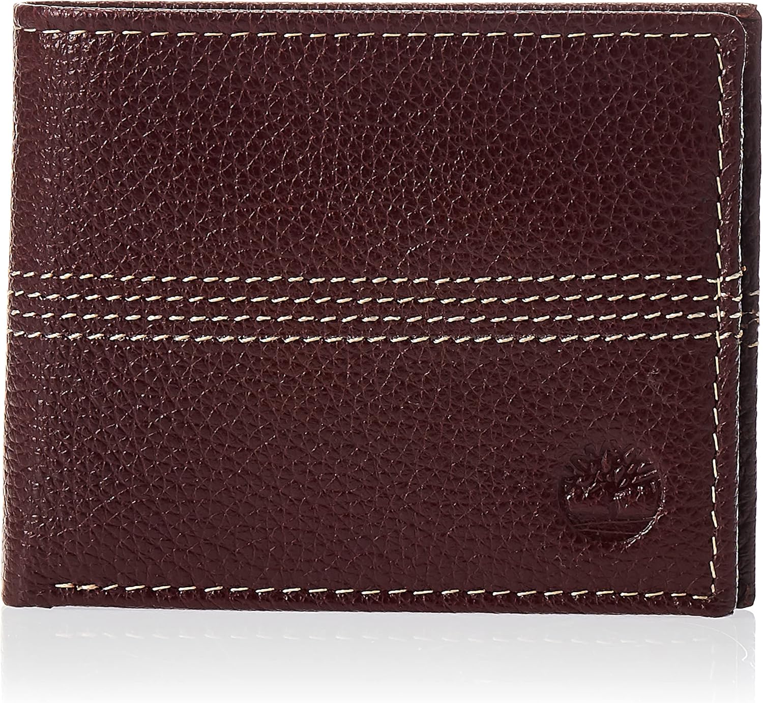 

Timberland мужской кожаный кошелек Sportz Quad Passcase, Burgundy (Quad Stitch)