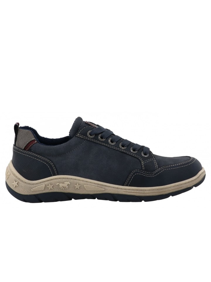 MUSTANG SHOES Спортивные кроссовки на шнуровке синего цвета — фото 3