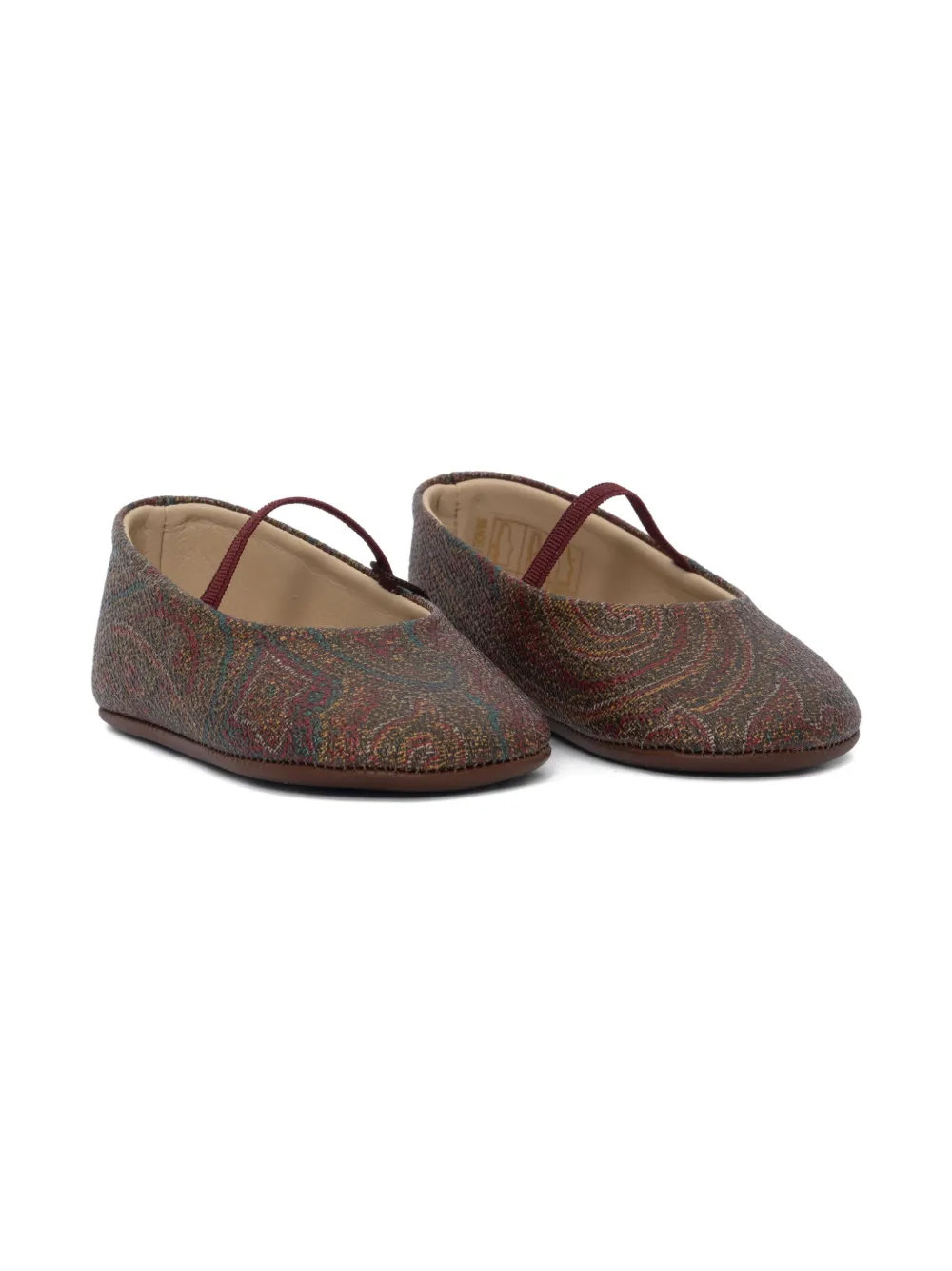 

Балетки с узором пейсли ETRO KIDS, коричневый