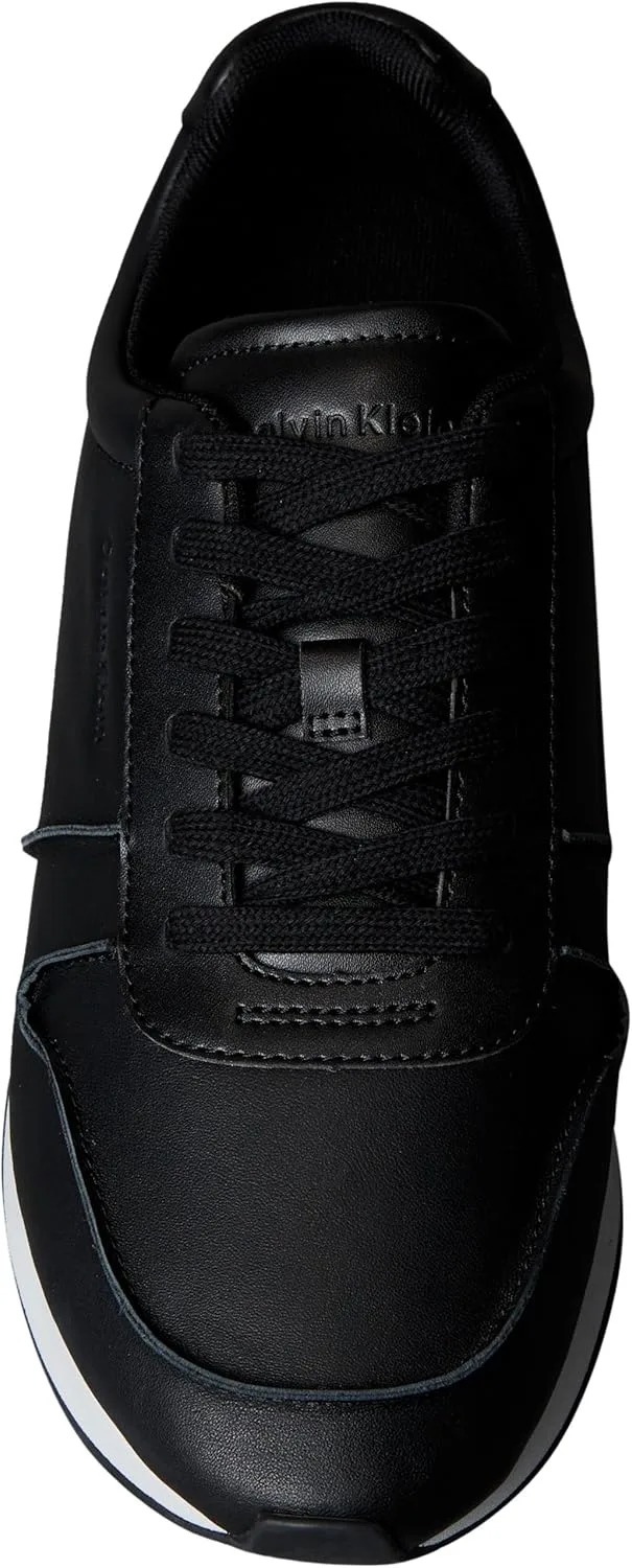 Мужские кроссовки Calvin Klein Retro Runner на шнуровке LTH Pinch Ym0ym01455 Low Top, белый/черный — фото 4