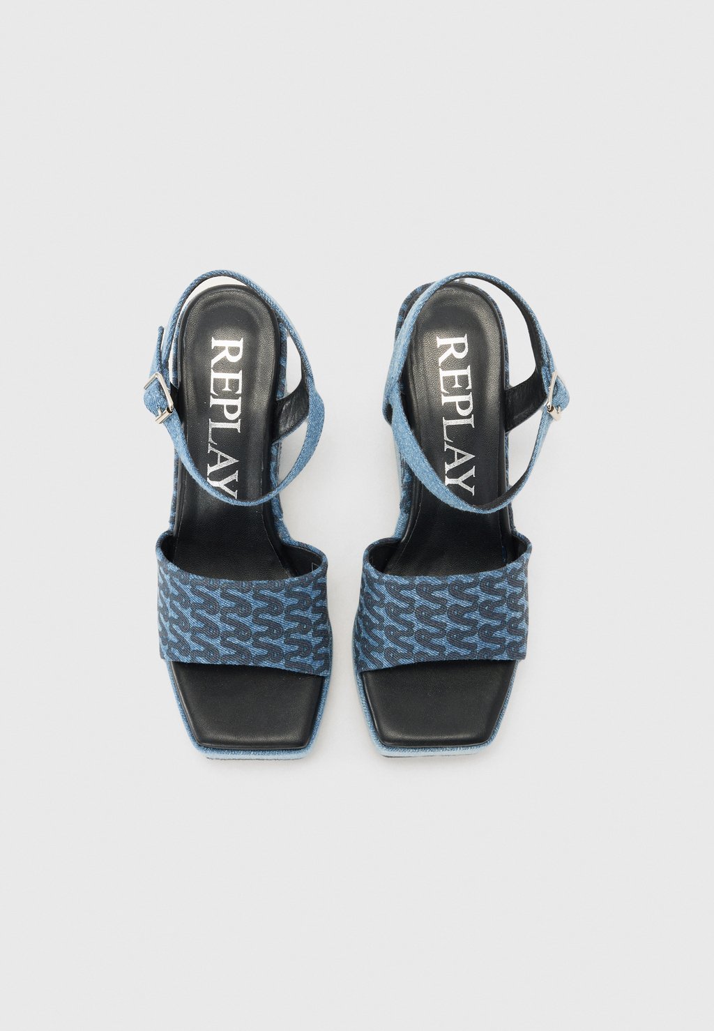 Босоножки на платформе NOELLE WRITE - Wedge sandals Replay, цвет Light-Blue Denim — фото 4