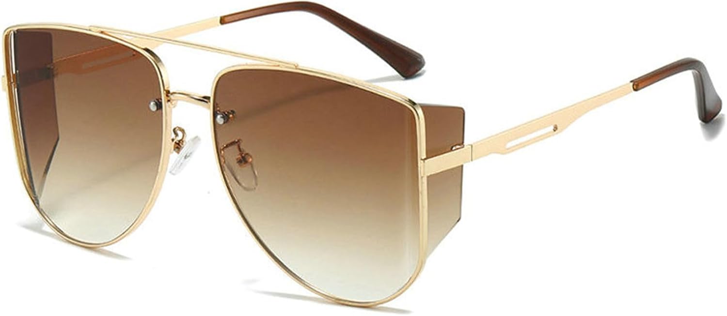 

Солнцезащитные очки Willochra увеличенного размера в стиле «пилот» квадратной формы для женщин и мужчин, винтажные солнцезащитные очки-щитки 70-х годов, женские очки с двойной перемычкой, C5