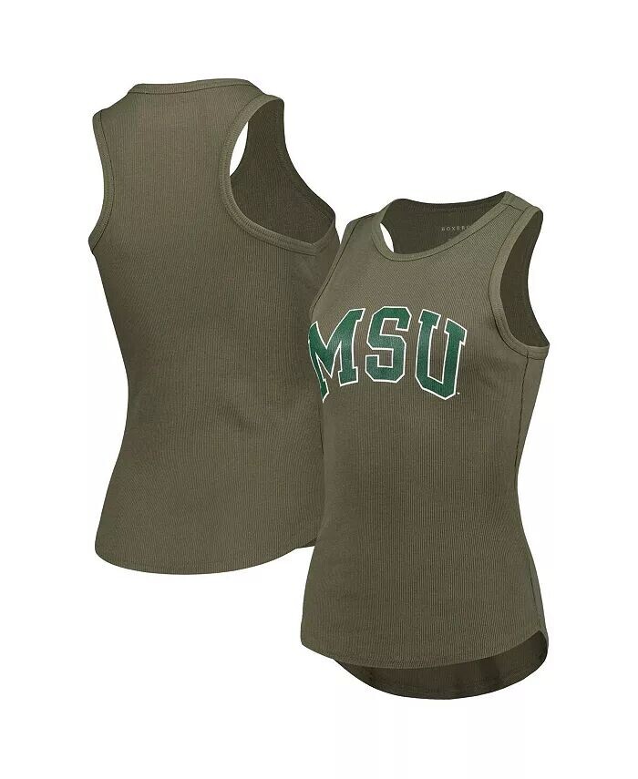 

Женская оливковая майка Michigan State Spartans Adrienne Boxercraft