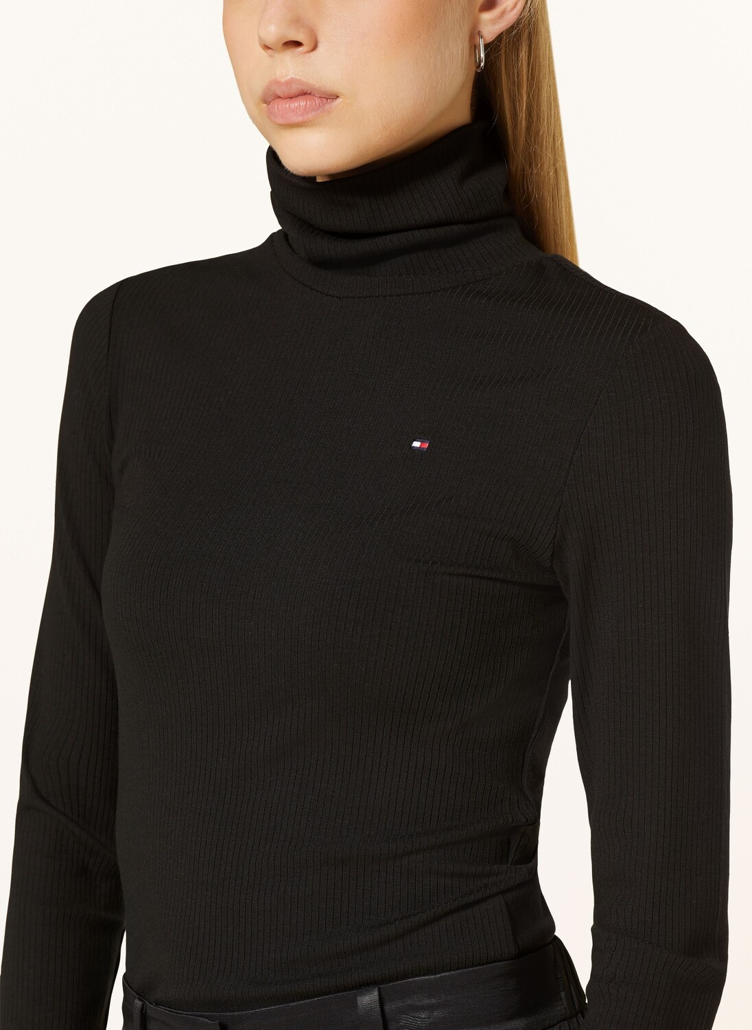 Водолазка-рубашка TOMMY HILFIGER, черный — фото 4