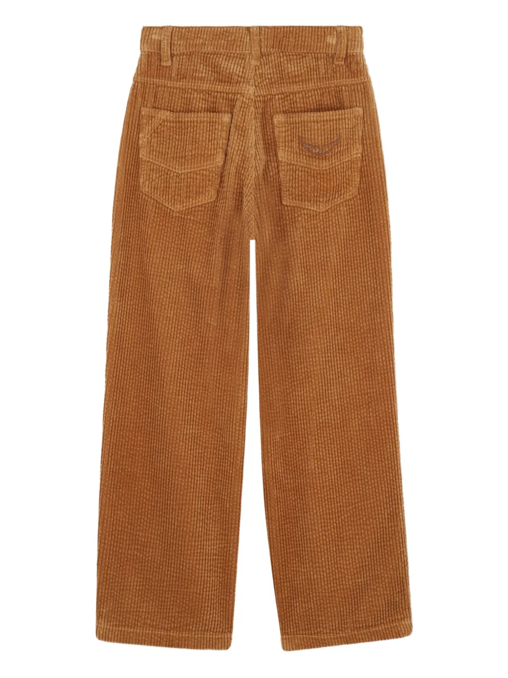 Вельветовые брюки Zadig & Voltaire Kids, коричневый — фото 2