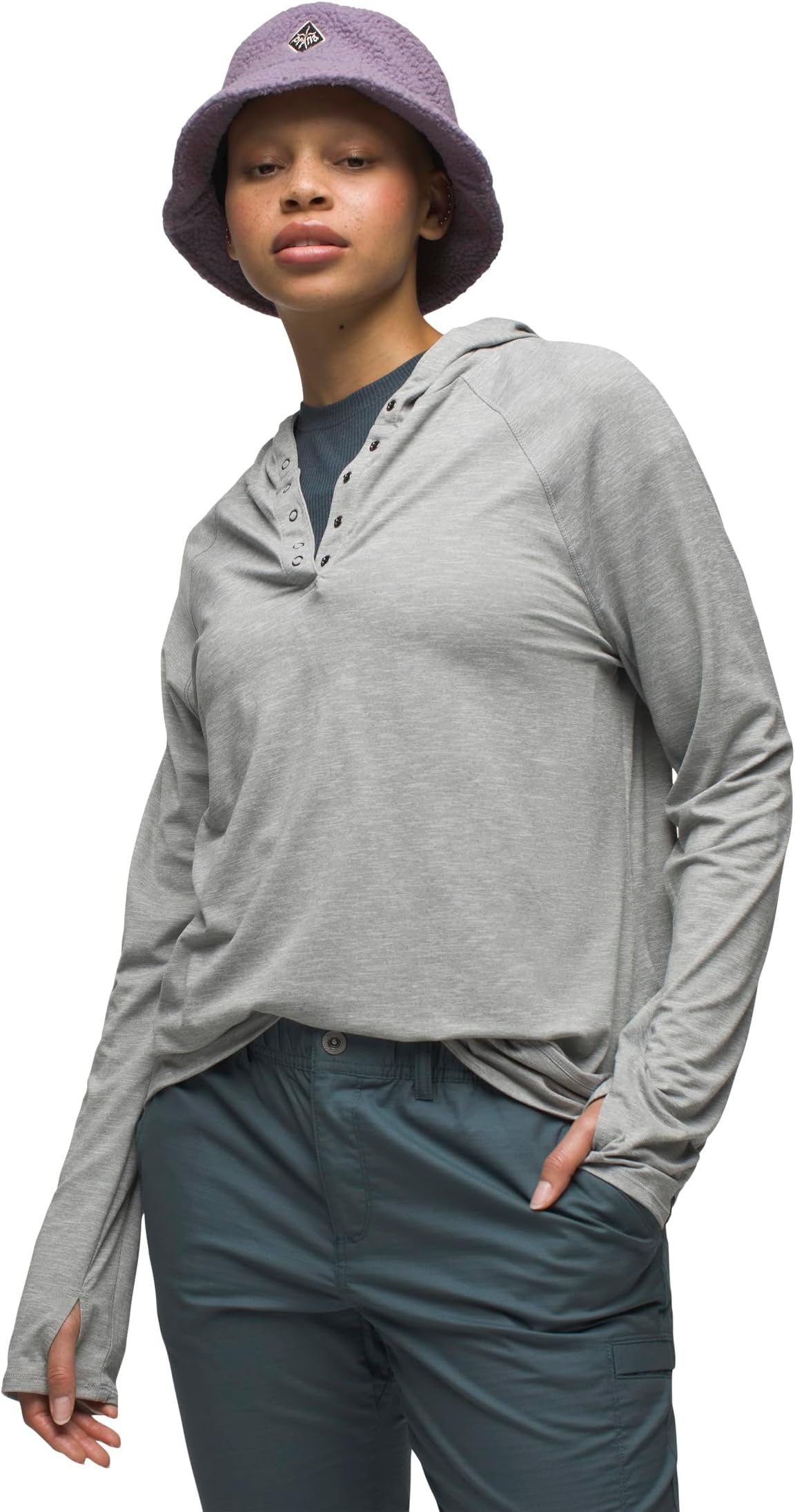 

Толстовка Prana Sol Searcher Hoodie, цвет Heather Grey
