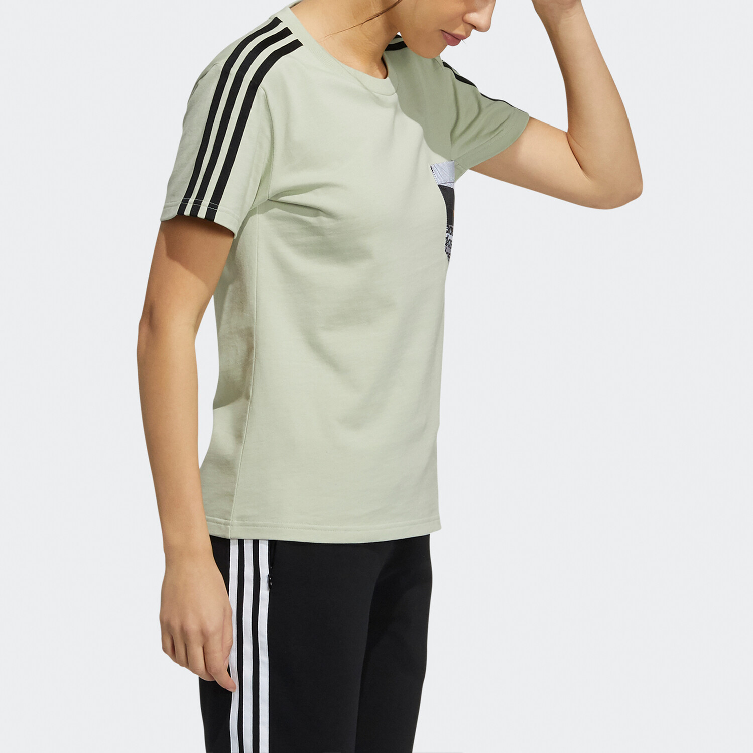 Футболка Hal Green женская светло-зеленая Adidas Originals — фото 3