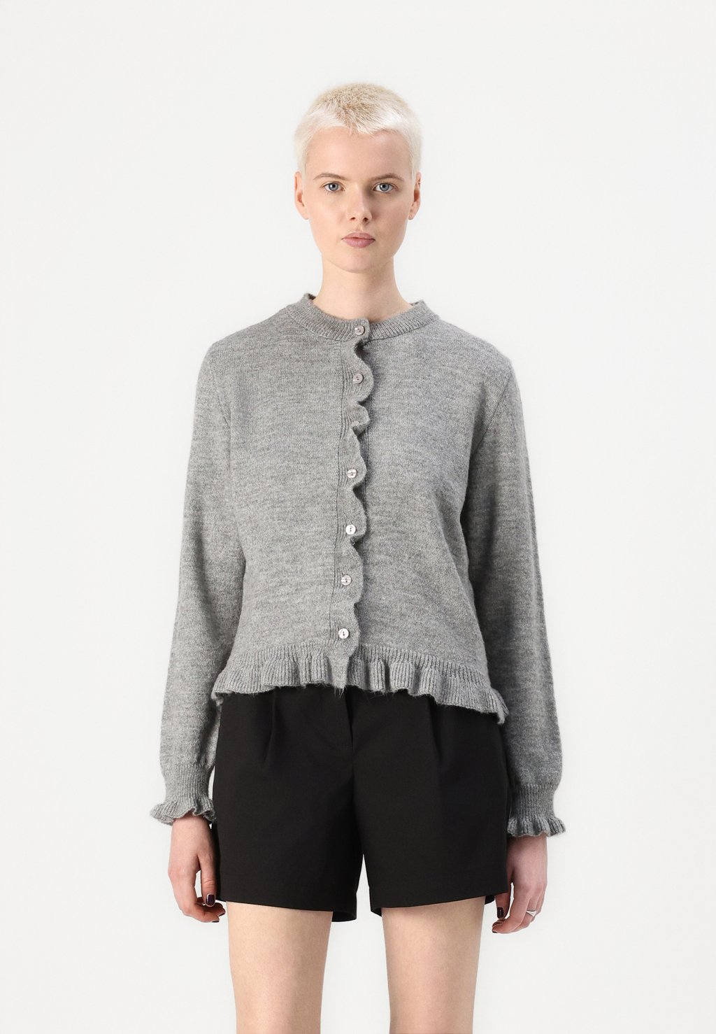 

Кардиган JDYLETTY ON FRILL CARDIGAN JDY, светло-серый