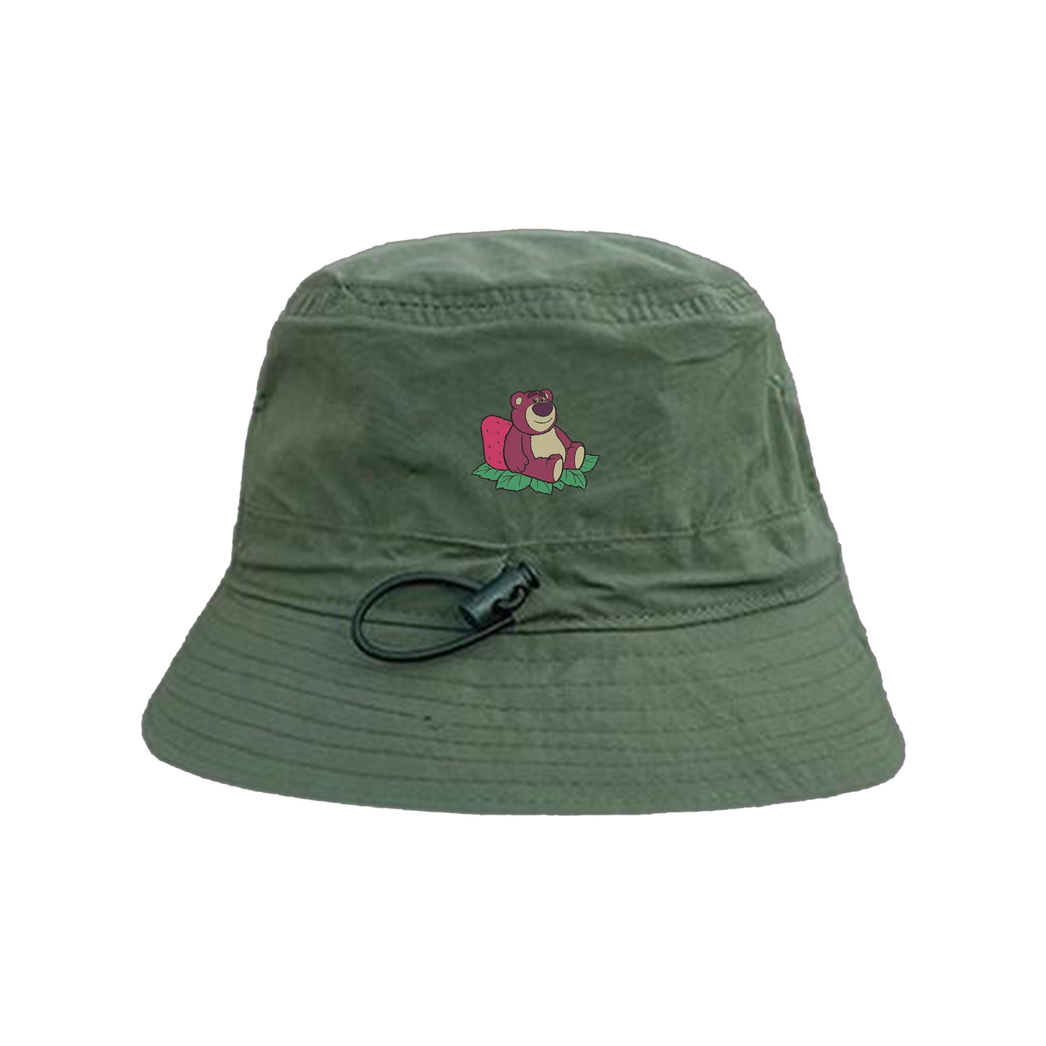 

Disney Ковшовая шляпа из полиэстера серии Strawberry Bear Унисекс, Army Green