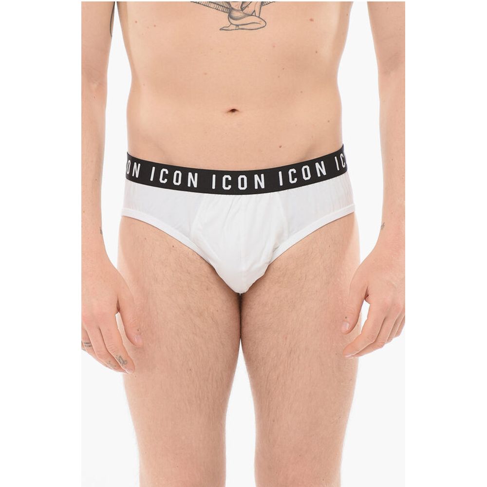 

Хлопковые трусы ICON с логотипом на поясе Dsquared2, белый