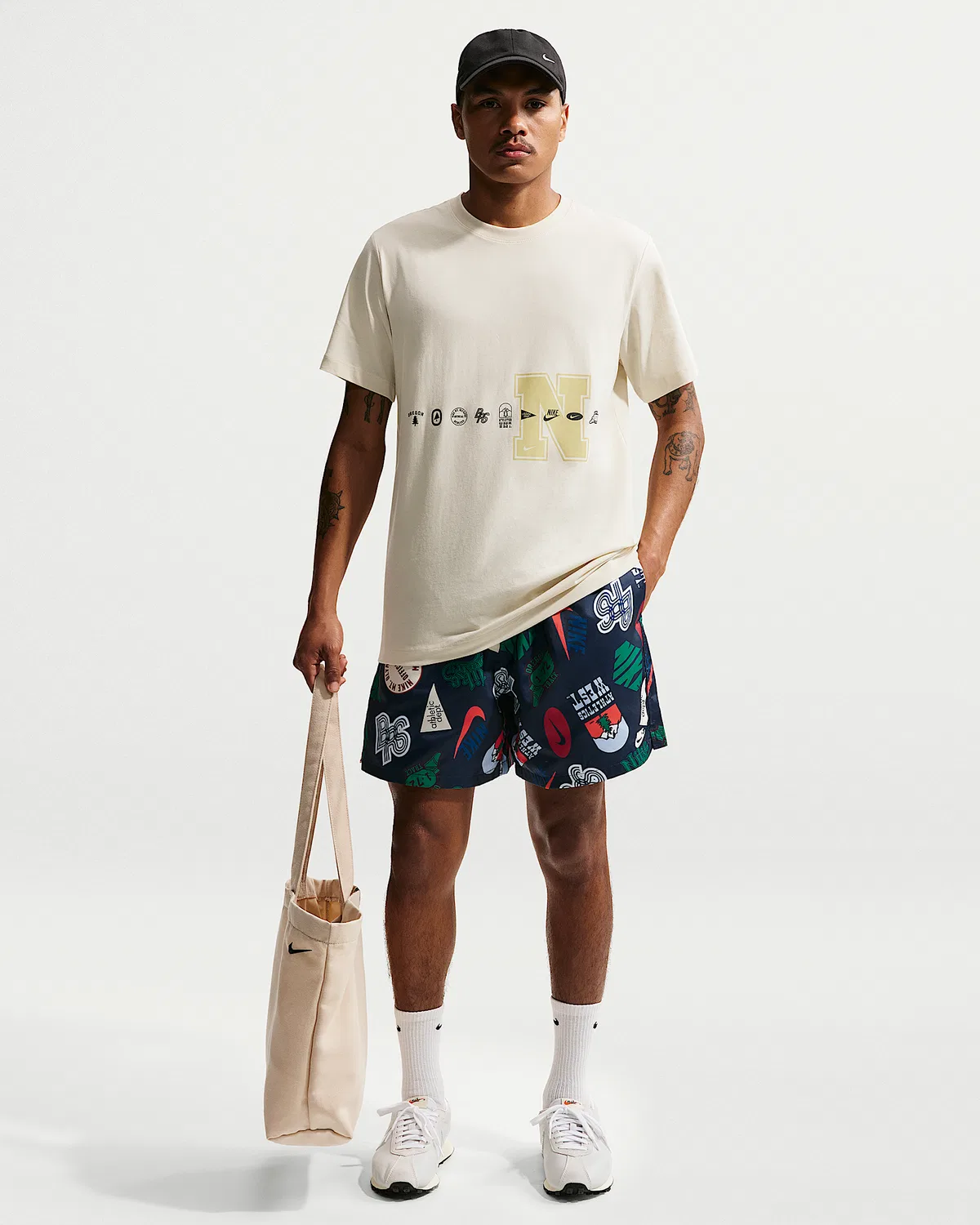 Мужские шорты Nike Sportswear Club Woven Flow, Obsidian/Light Khaki
