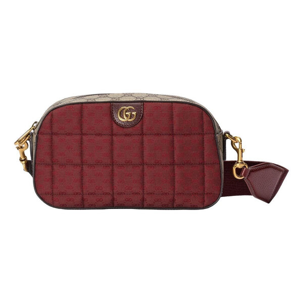 

Сумка mini gg canvas small shoulder bag 'burgundy' Gucci, бургундия