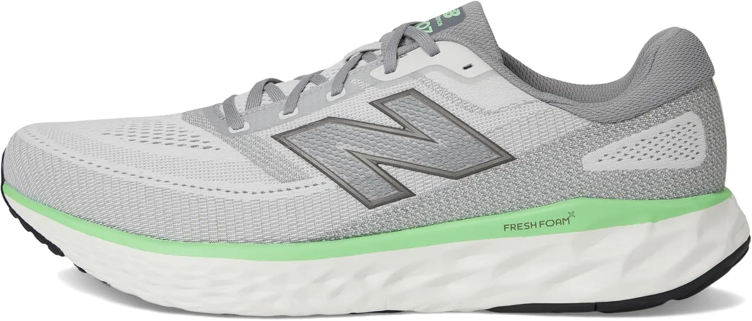 Мужские беговые кроссовки New Balance Fresh Foam X Evoz V4, Grey Matter Slate Grey Electric Jade — фото 4