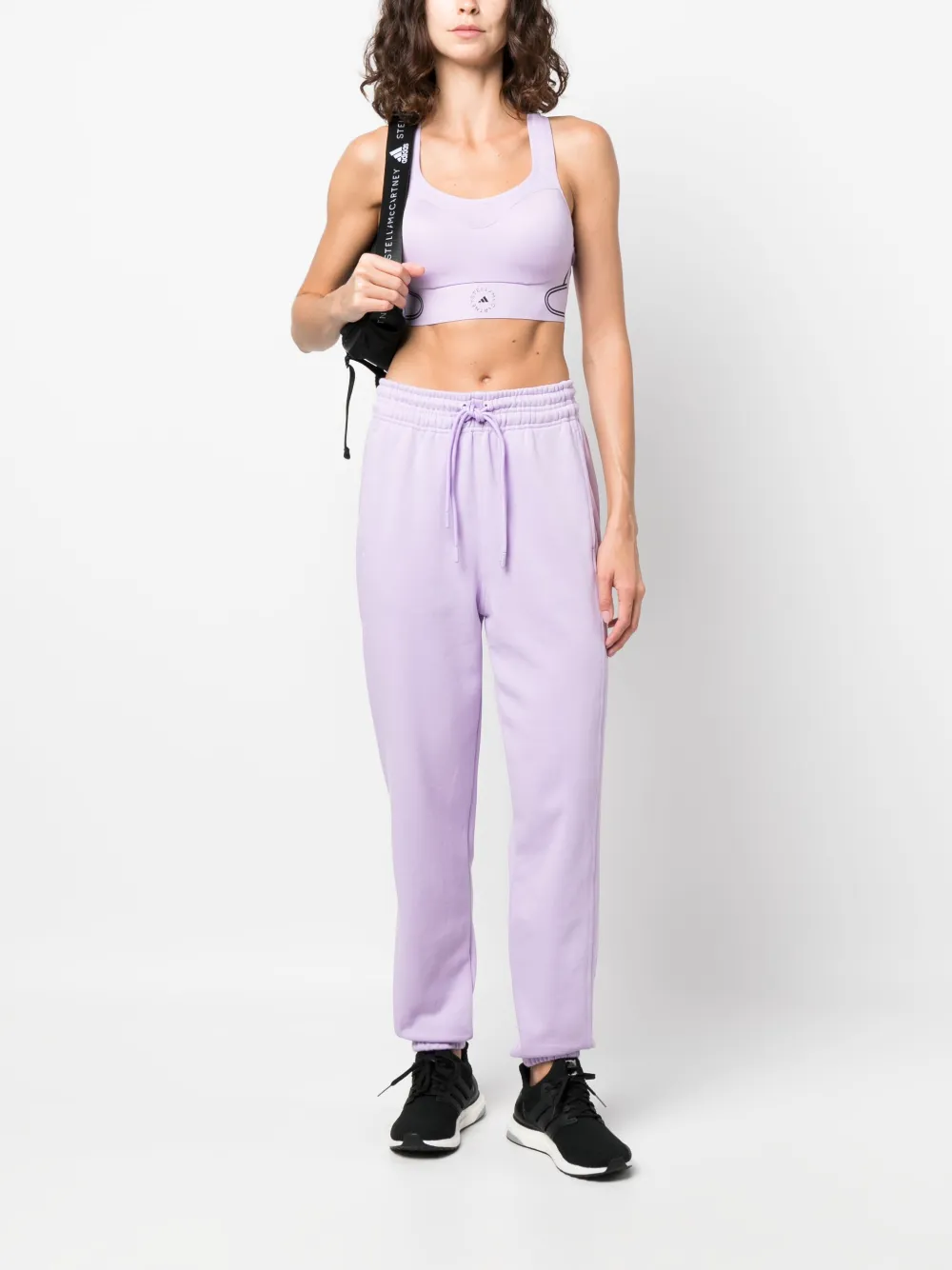 Спортивный бюстгальтер TruePurpose с U-образным вырезом Adidas by Stella McCartney, фиолетовый — фото 2