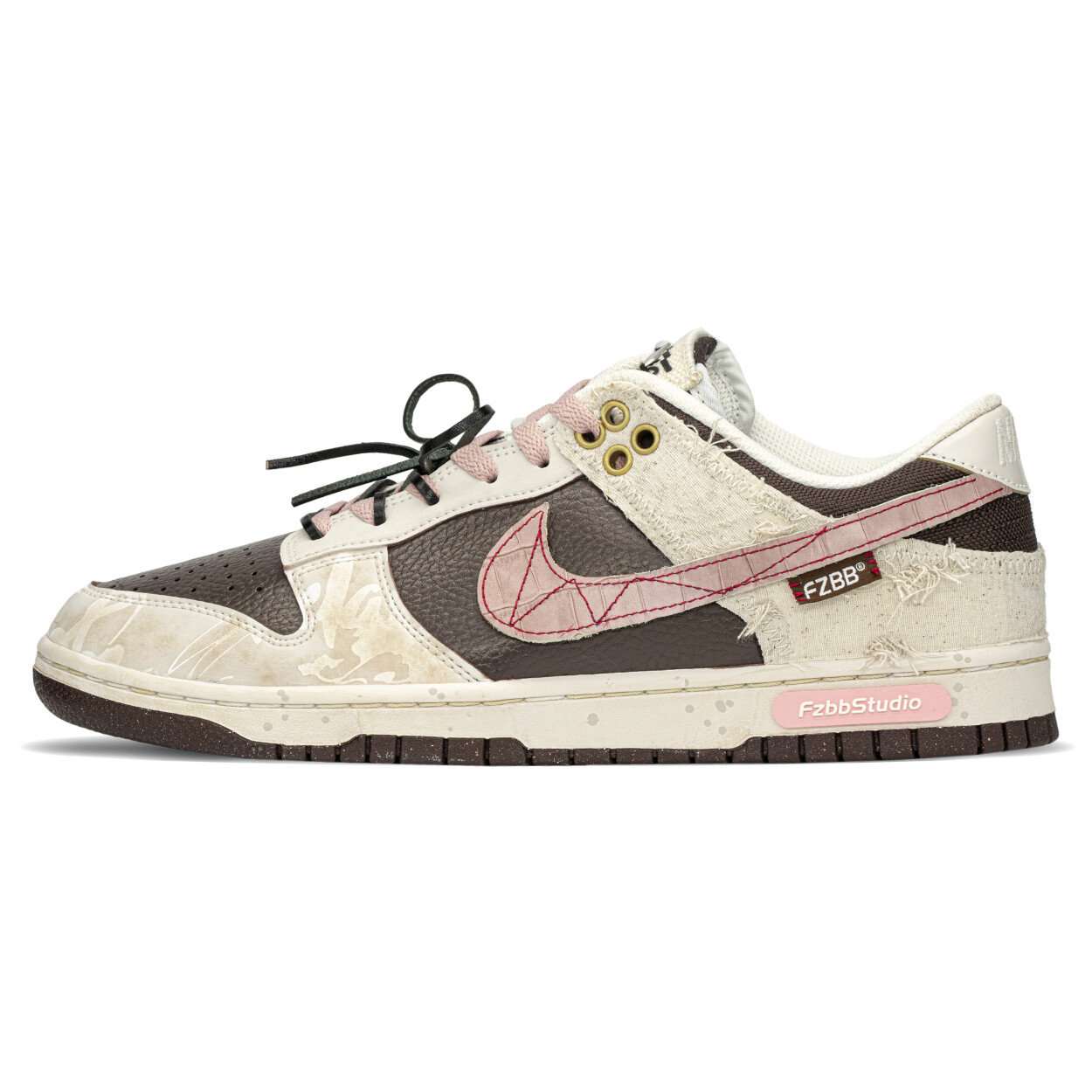 

Кроссовки Nike Dunk Skateboard Unisex Low-Top, бежевый/коричневый/розовый