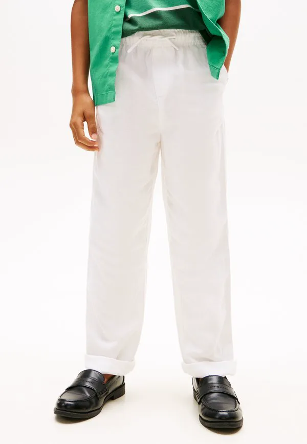 Фирменные свободные брюки из льняной смеси Tommy Hilfiger, White