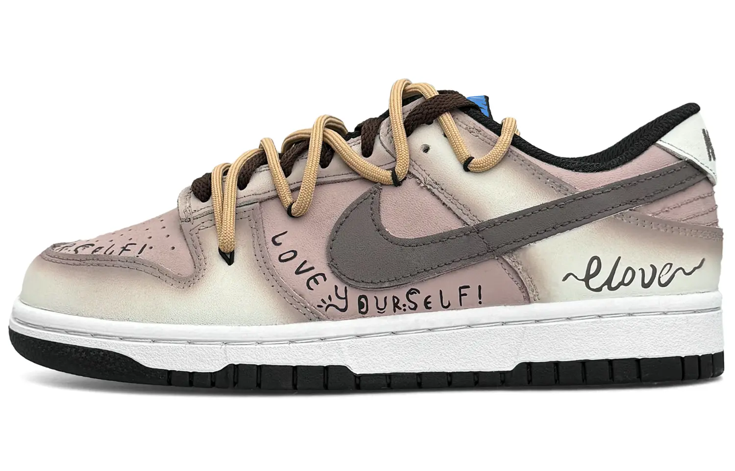 

Кроссовки Nike Dunk Skateboarding Shoes Women's Low-top Pink, цвет Rose Brown
