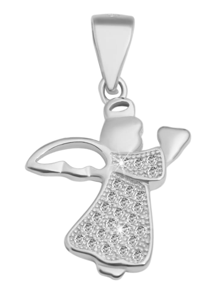 

Adeliás Женский кулон - кулон «Ангел» из серебра 925 пробы с кубическим цирконием в серебряной оправе