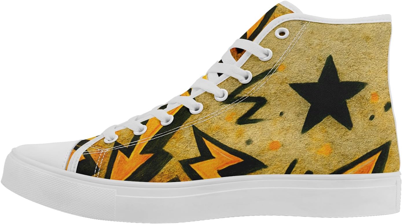 

Модные высокие кеды-граффити для мужчин и женщин, легкие стильные текстильные кроссовки, плоская подошва, дышащая обувь для студентов Coolcustomize, белый/черный/оранжевый/песочный