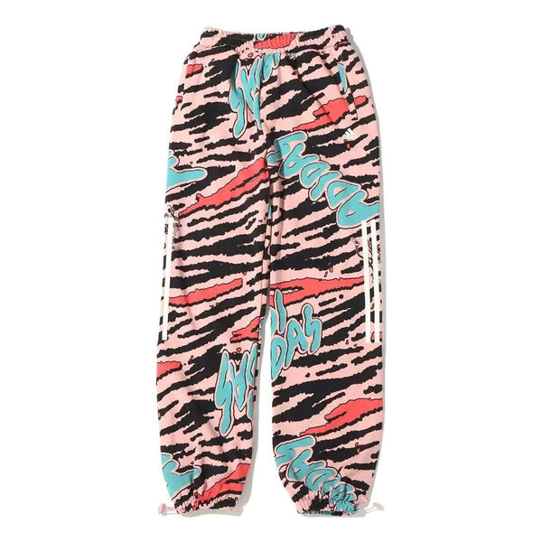 

Спортивные штаны Men's Adidas Full Print Straight Sports Pants/Trousers/Joggers Pink, розовый