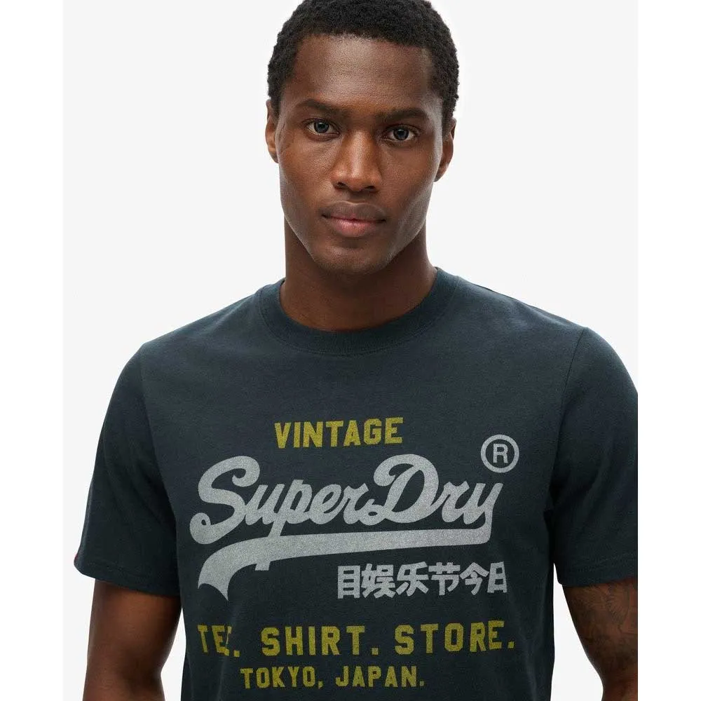 Футболка с коротким рукавом Superdry Vl Heritage Relaxed, синий — фото 4