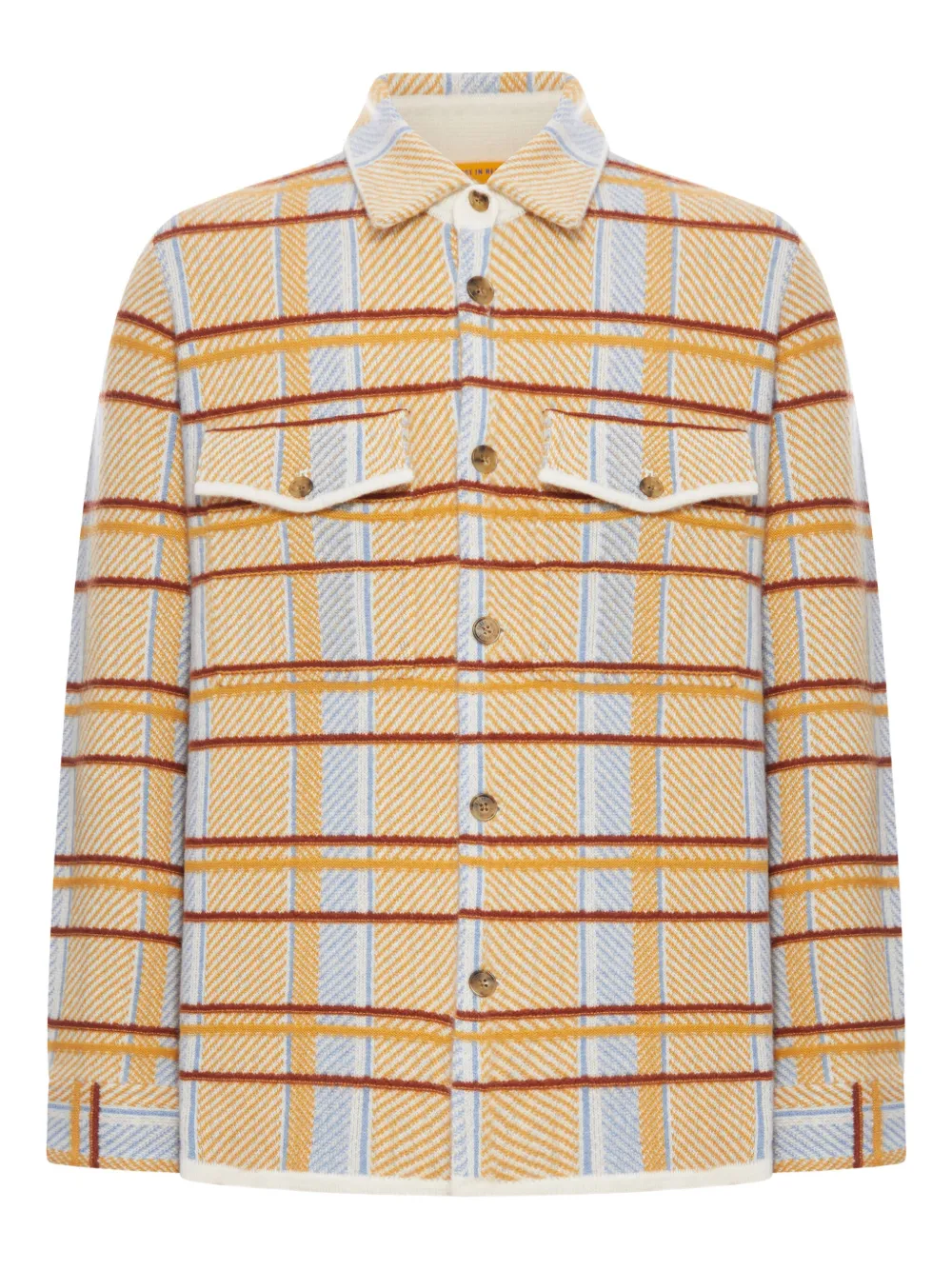 

Рубашка в клетку с накладными карманами Guest In Residence, желтый