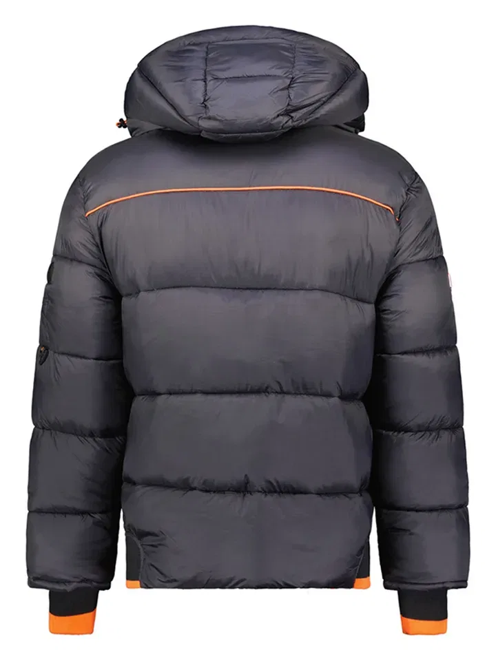 Стеганая куртка с капюшоном, Geographical Norway, темно-синий — фото 2