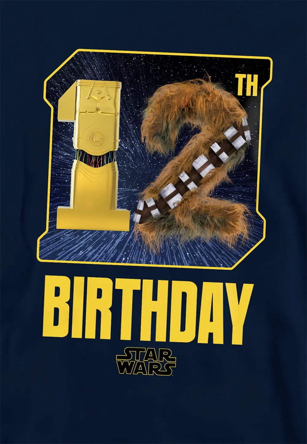 Детская худи Star Wars C3PO Chewbacca Disney, темно-синий — фото 2