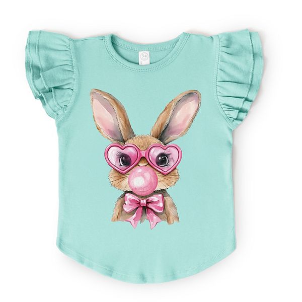 

Футболка с рукавами-фонариками Bunny sunglasses bubblegum The Juniper Shop, Seafoam