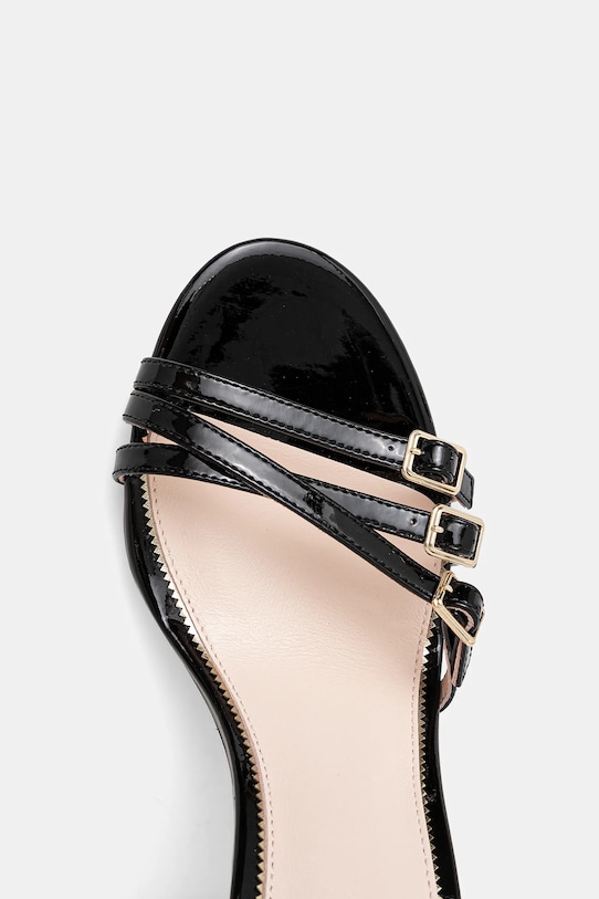 Кожаные сандалии Strappy Buckle Sandal Guess, черный — фото 4