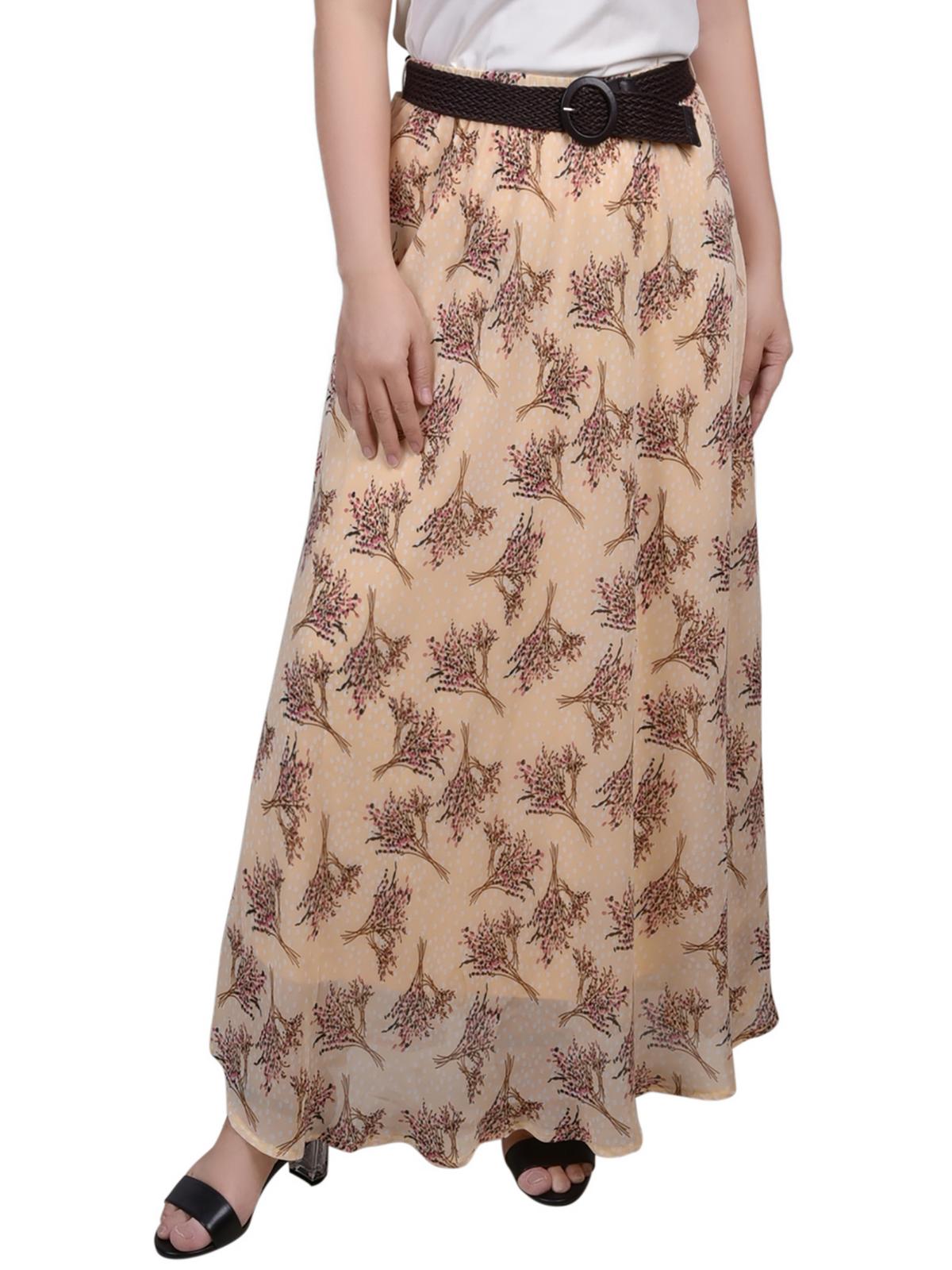 

Юбка макси с принтом и подкладкой для маленьких женщин NY Collection, цвет yewh