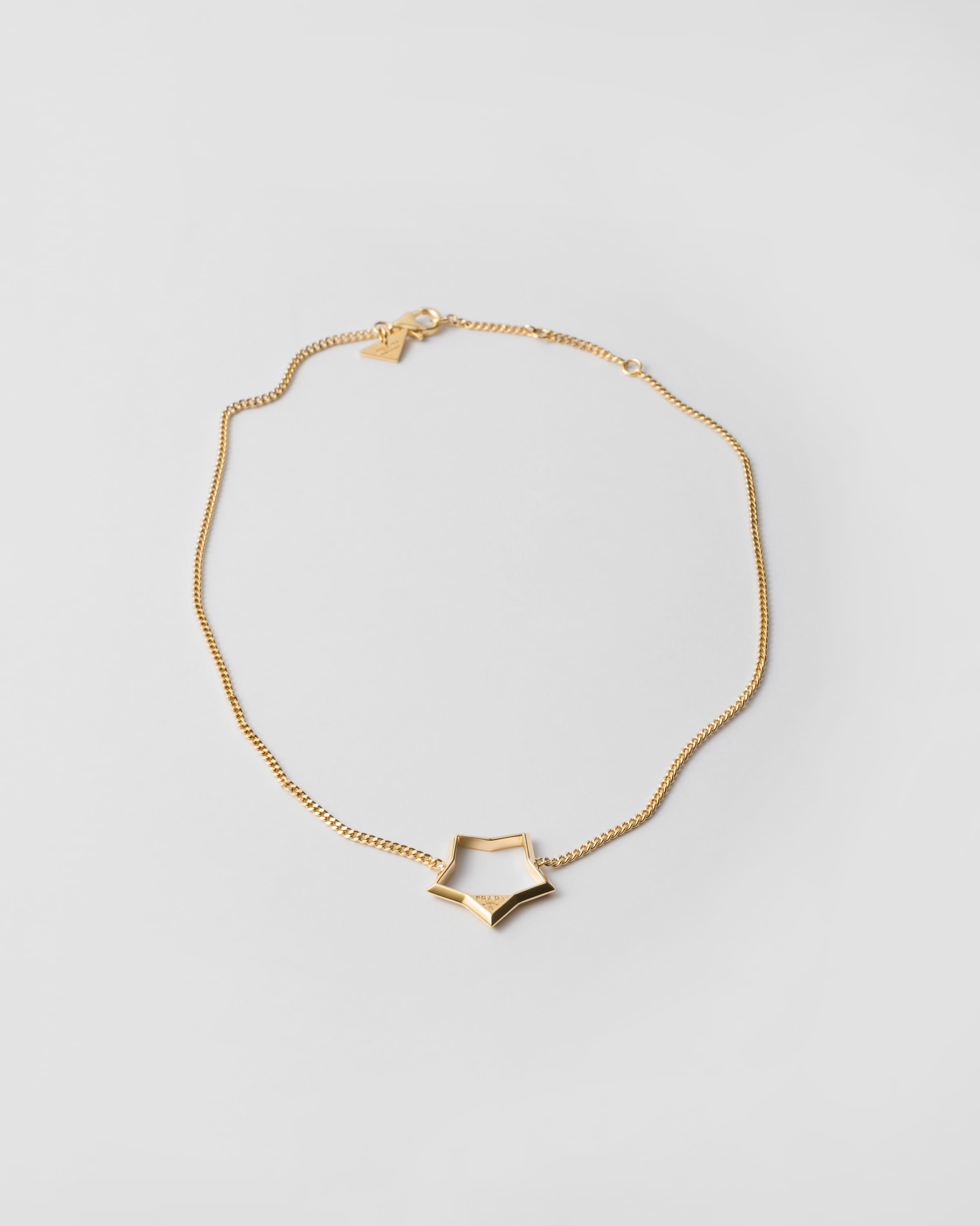 

Металлическое ожерелье Prada, золотой