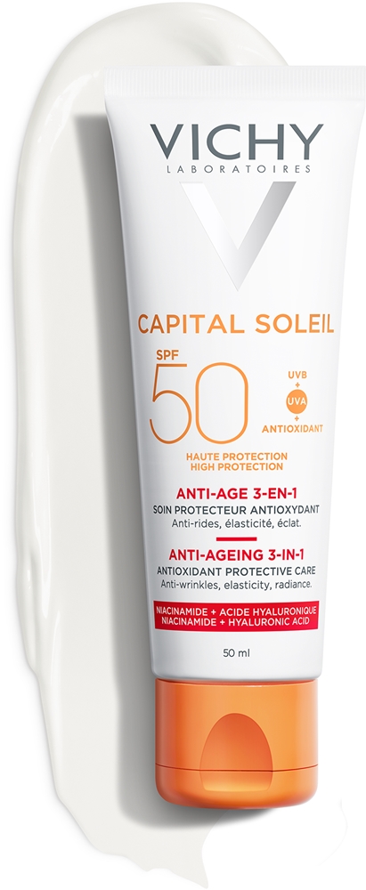 Солнцезащитный крем Capital soleil anti-aging spf 50 Vichy, 50 мл — фото 2