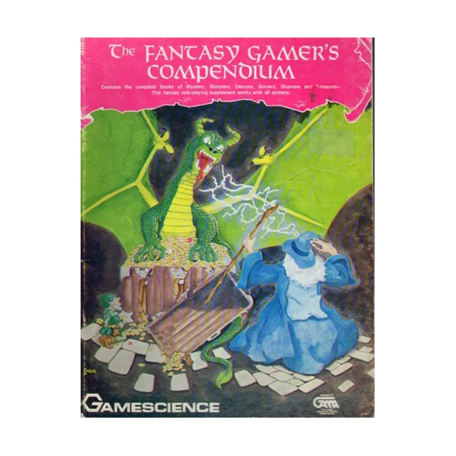 

Fantasy Gamer's Compendium (1st Edition), Fantasy Role Playing Games, Supplements & Supplies (Gamescience), мягкая обложка