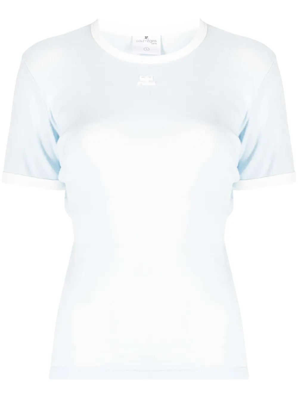 

Футболка с вышитым логотипом Courrèges, синий