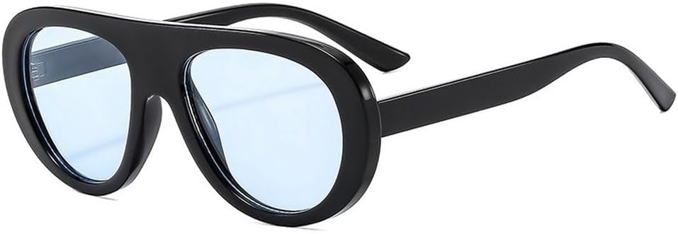 

Винтажные женские солнцезащитные очки-пилот, модные леопардовые очки конфетных оттенков с защитой от УФ-излучения UV400, мужские солнцезащитные очки в стиле панк SKFGNX, Black Blue