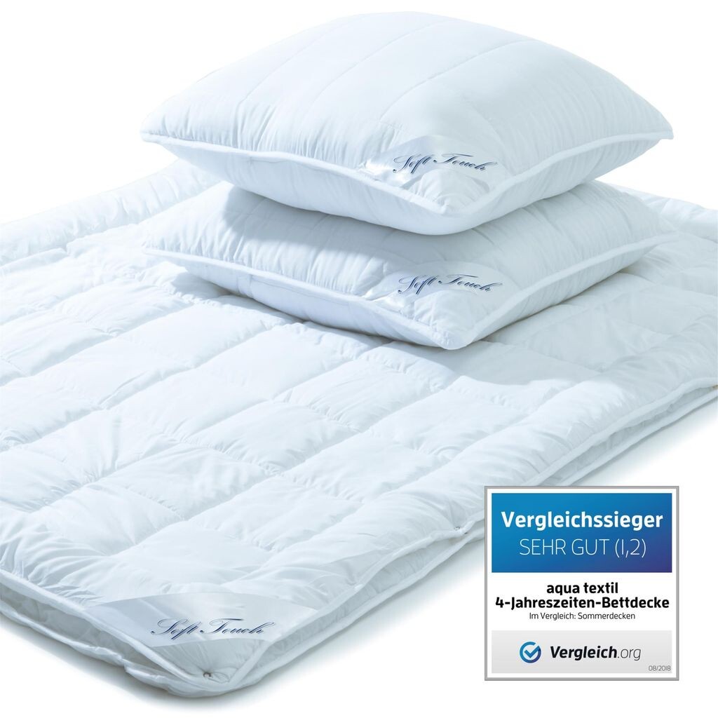 

Одеяло Soft Touch на 4 года 1x 225x220 + 2x80x80 PES микрофибра 1100/1500г+2x1300г ромб/квадрат aqua-textil