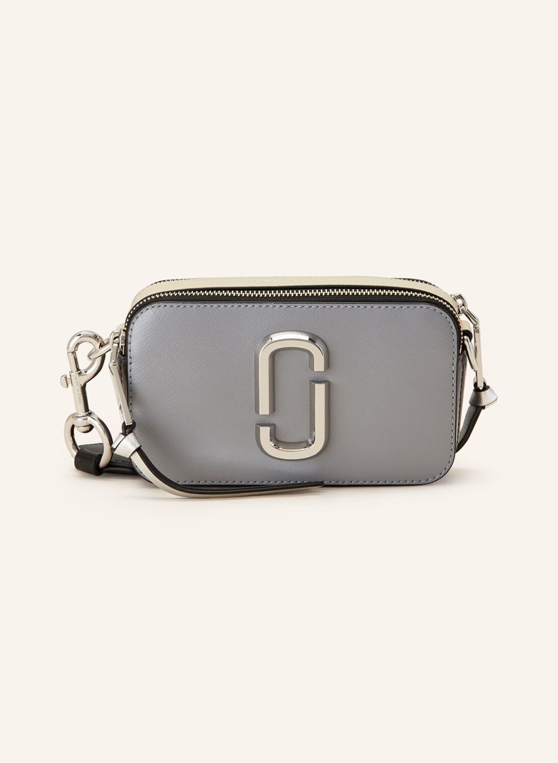 

Сумка на плечо из сафьяновой кожи snapshot MARC JACOBS, серый/темно-серый