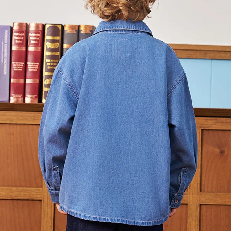 Детская джинсовая рубашка Levis Lake Gray Blue — фото 4