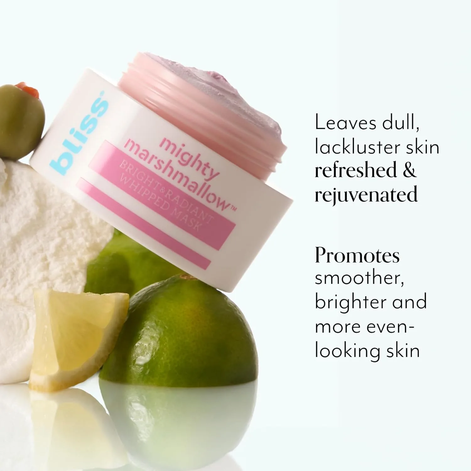 Bliss Mighty Marshmallow Whipped Mask, Glow & Hydrate Hyaluronic Facial Serum и Drench & Quench Moisturizer Hydrating Trio — фото 3