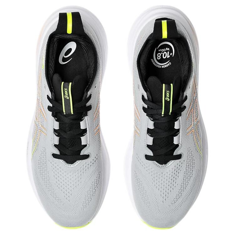 Кроссовки мужские GEL-NIMBUS 26 с низким верхом серо-желтые Asics — фото 3