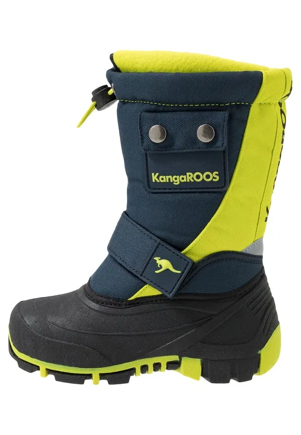 Зимние ботинки bean Kangaroos, Dark Navy/Lime — фото 2