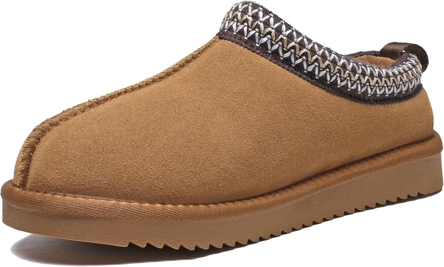 

Женские тапочки Meik Mangni из натуральной замши, платформенные мини-ботинки, мужские зимние мюли с искусственным мехом, уютная теплая подкладка, домашняя обувь для улицы и дома, коричневый