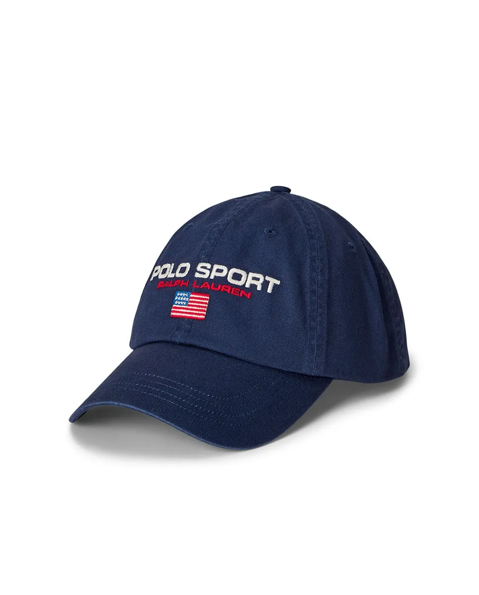 

Мужская хлопковая кепка с логотипом Polo Sport Polo Ralph Lauren, тёмно-синий