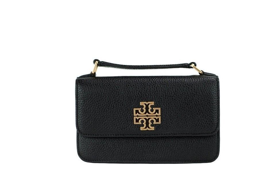 

Сумка Britten Mini из черной кожи с верхней ручкой и кросс-боди Tory Burch