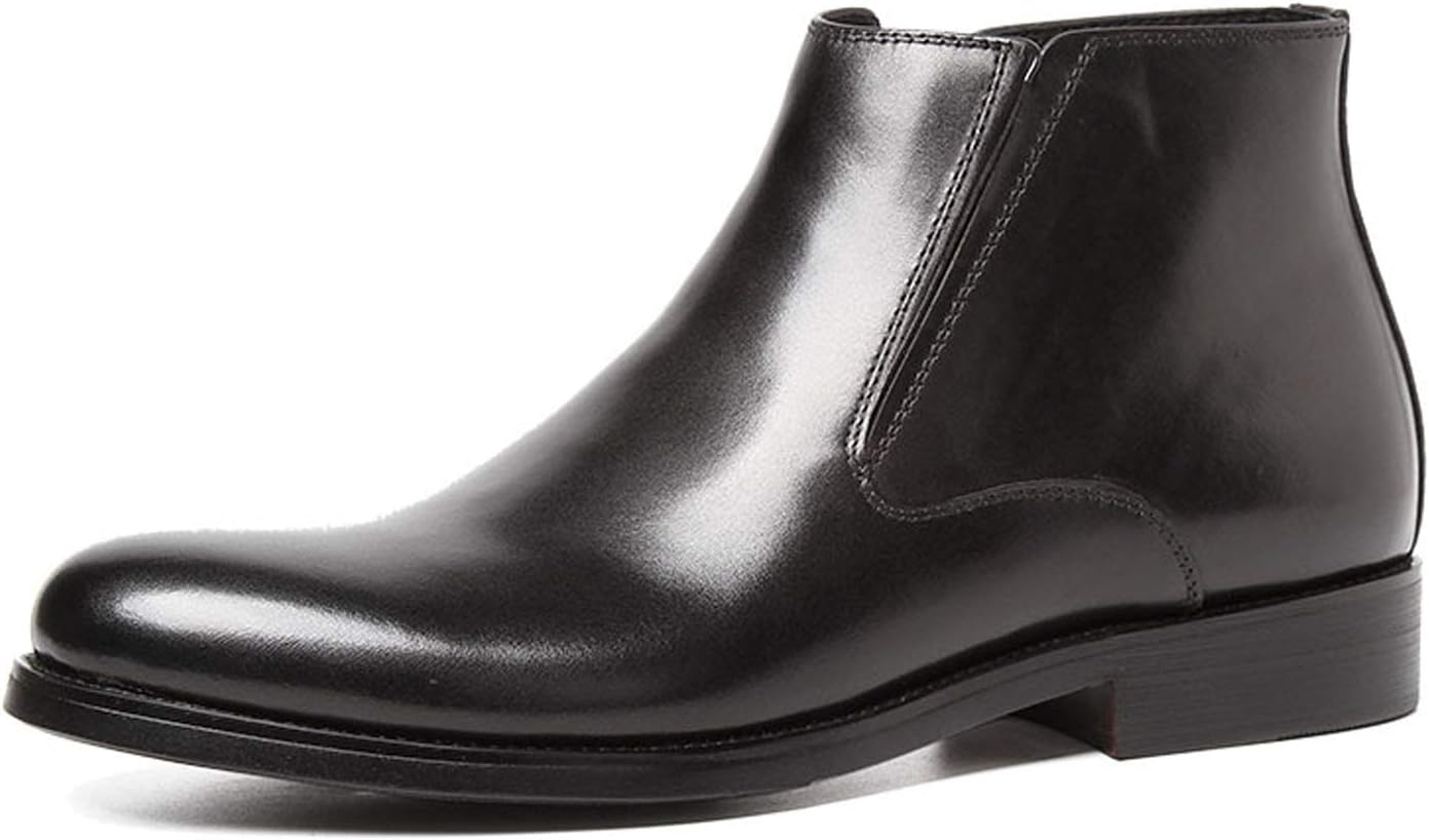 

Мужские ботинки Chelsea Santimon Mens из кожи с молнией, модные классические ботинки для мужчин, черные и светло-коричневые