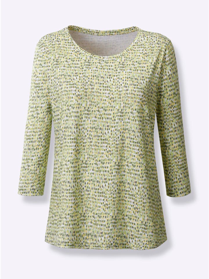 

Рубашка с рукавами 3/4 с принтом фисташкового и серого цвета WITT WEIDEN